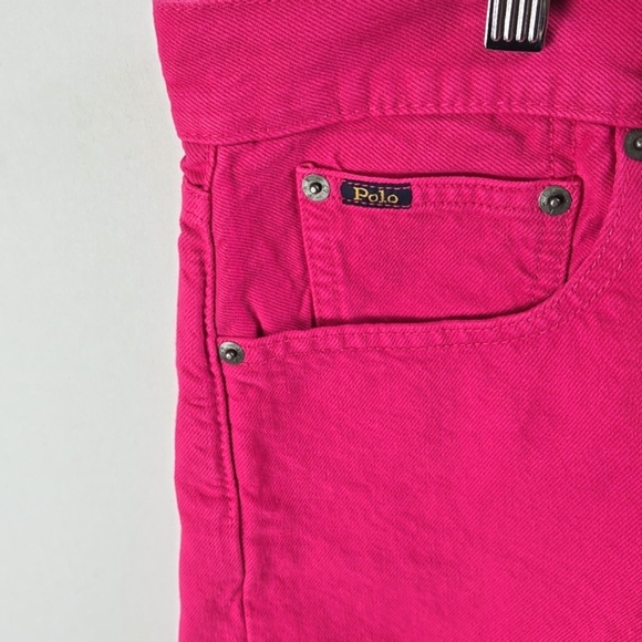Polo Ralph Lauren Womens Hot Pink The Crosby Relaxed Denim Jeans Shorts Sz 30 - Picture 2 of 10